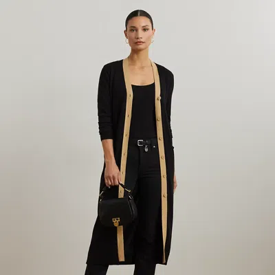 Ralph Lauren Two-tone Cotton-blend Cardigan