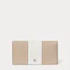 Ralph Lauren Crosshatch Leather Slim Snapped-closure Wallet