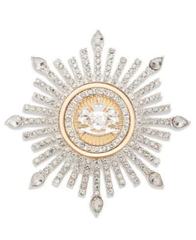 RALPH LAUREN TWO-TONE CRYSTAL CREST BURST PIN