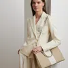Ralph Lauren Two-tone Leather Large Hanna Satchel