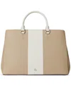 Ralph Lauren Two-tone Leather Large Hanna Satchel