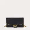 Ralph Lauren Two-tone Leather Medium Adair Crossbody In Black