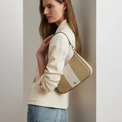 Ralph Lauren Two-tone Leather Medium Danni Bag In Multi