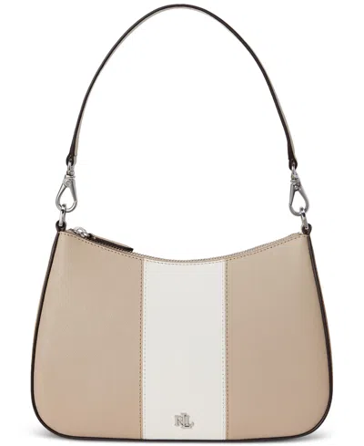 Ralph Lauren Two-tone Leather Small Danni Shoulder Bag