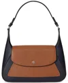 Ralph Lauren Two-tone Leather Small Schylar Shoulder Bag