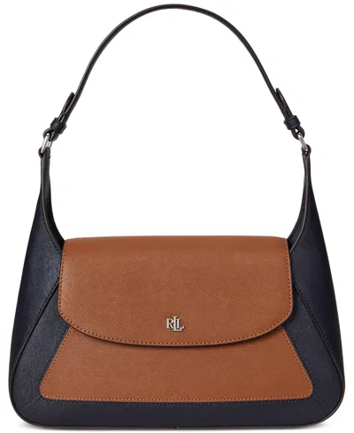 Ralph Lauren Two-tone Leather Small Schylar Shoulder Bag