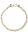 Ralph Lauren Two-tone Multi-chain Ringed Collar Necklace In Silver,gold