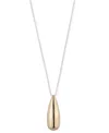 Ralph Lauren Two-tone Pear-shape 36" Adjustable Pendant Necklace In Two-tone