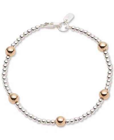 Ralph Lauren Two-tone Station Beaded Flex Bracelet