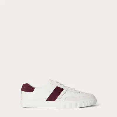 Ralph Lauren Two-tone Braylee Leather Suede Sneakers In Multi