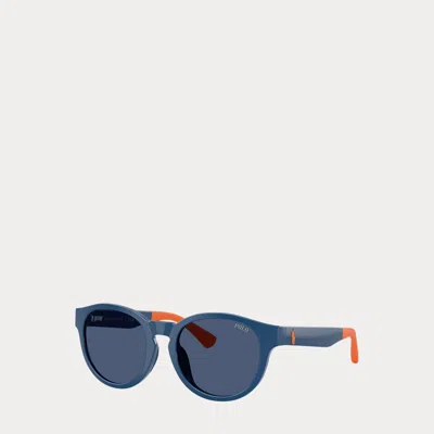 Ralph Lauren Kids' Two-toned-temple Round Sunglasses In Shiny Blue