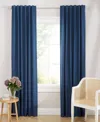 Ralph Lauren Tyler 100% Blackout Cotton Blend With Lining Back Tab And Rod Pocket Curtain Panel, 50" X 84" In Indigo