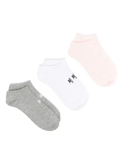 Ralph Lauren Ultra-low Three Pack Socks In Pink