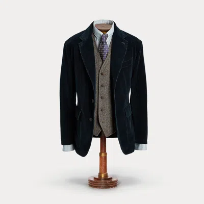 Ralph Lauren Unconstructed Indigo Corduroy Sport Coat In Indigo In Purple
