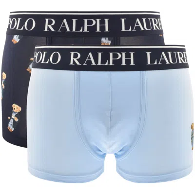 Ralph Lauren Underwear 2 Pack Trunks Blue In Multi