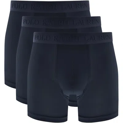 Ralph Lauren Underwear 3 Pack Boxer Briefs In Blue