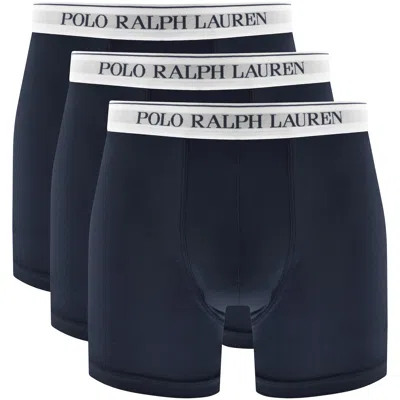 Ralph Lauren Underwear 3 Pack Boxer Briefs Navy In Blue
