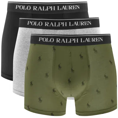 Ralph Lauren Underwear 3 Pack Trunks In Green