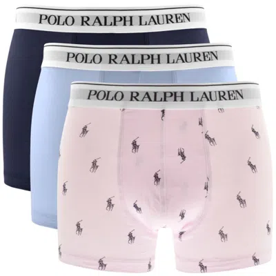 Ralph Lauren Underwear 3 Pack Trunks Navy In Blue