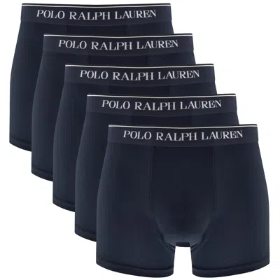 Ralph Lauren Underwear 5 Pack Trunks Navy In Black