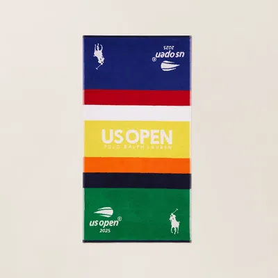 Ralph Lauren Us Open 2025 Color-blocked Hand Towel In Multi