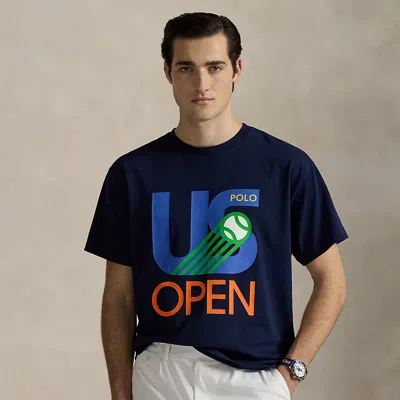 Ralph Lauren Us Open Big Fit Jersey T-shirt In Blue