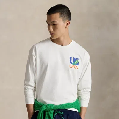 Ralph Lauren Us Open Big Fit Jersey T-shirt In White