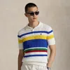 Ralph Lauren Us Open Cable-knit Polo-collar Sweater In Multi