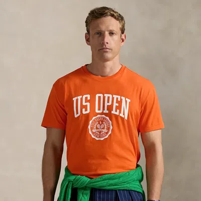 Ralph Lauren Us Open Classic Fit Jersey T-shirt In Orange