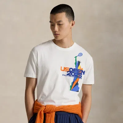 Ralph Lauren Us Open Classic Fit Jersey T-shirt In White