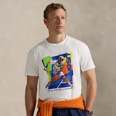 Ralph Lauren Us Open Classic Fit Jersey T-shirt In White