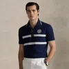 Ralph Lauren Us Open Classic Fit Mesh Polo Shirt In Blue