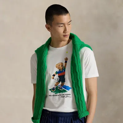 Ralph Lauren Us Open Classic Fit Polo Bear T-shirt In White