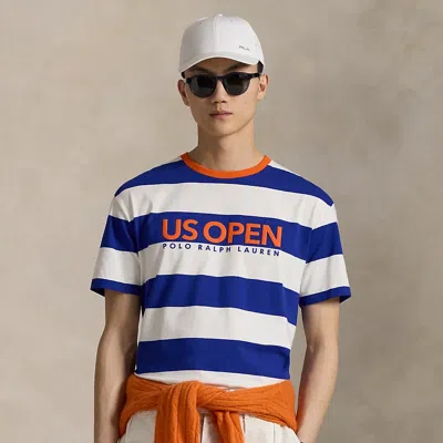 Ralph Lauren Us Open Classic Fit Striped T-shirt In Blue