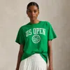 Ralph Lauren Us Open Crest Logo Jersey Tee In Green