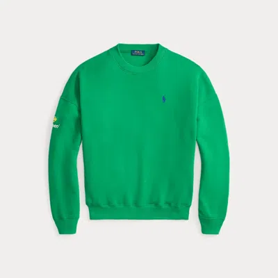 Ralph Lauren Us Open Crewneck Fleece In Green