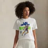 Ralph Lauren Us Open Graphic Jersey Tee In White
