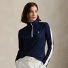 Ralph Lauren Us Open Jersey Half-zip In Blue
