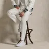 Ralph Lauren Us Open Lateef Slim Tapered Linen Pant In White