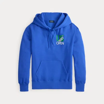 Ralph Lauren Us Open Logo Graphic Fleece Hoodie In Blue