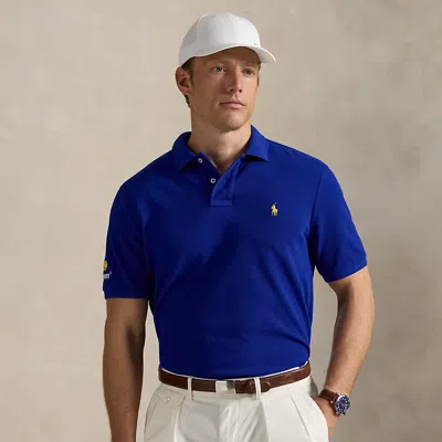 Ralph Lauren Us Open Mesh Polo Shirt In Blue