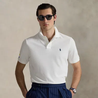 Ralph Lauren Us Open Mesh Polo Shirt In White