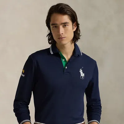 Ralph Lauren Us Open Mesh Umpire Polo Shirt In Blue