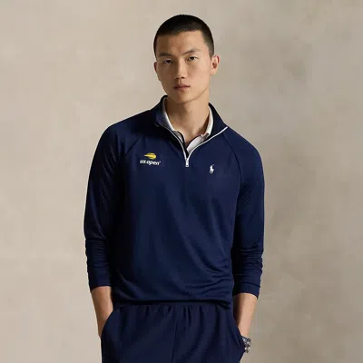 Ralph Lauren Us Open Performance Piqué Pullover In Blue