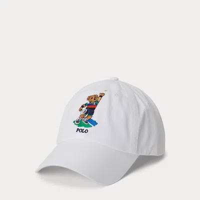 Ralph Lauren Us Open Polo Bear Twill Ball Cap In White