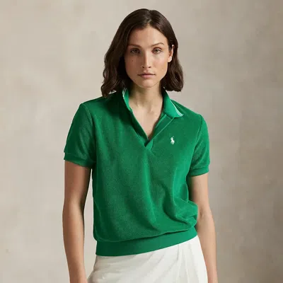 Ralph Lauren Us Open Terry Polo Shirt In Green