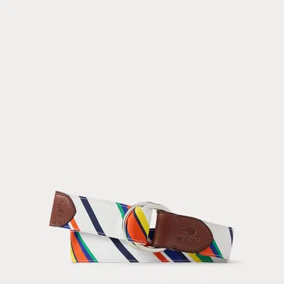 Ralph Lauren Us Open Umpire Striped Belt In Multi