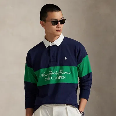 Ralph Lauren Us Open Vintage Fit Rugby Shirt In Blue