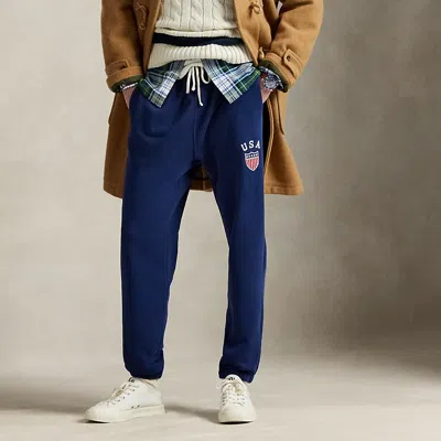 Ralph Lauren Usa Fleece Sweatpant In Blue