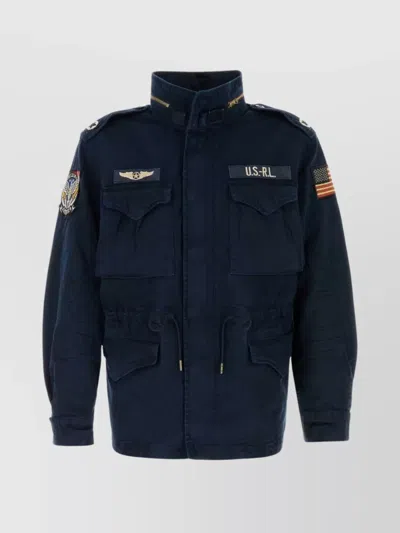 RALPH LAUREN UTILITY JACKET WITH POCKETS AND PATCHES